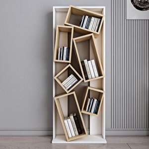 Sckt-067 Miravella Modern Geometrik Kitaplık Çok Amaçlı Raf Dolap