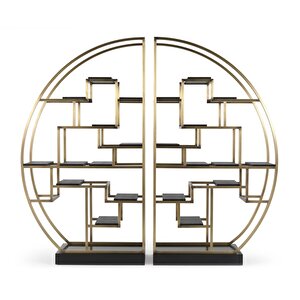 Sckt-075 Knochi Dekoratif Metal Detaylı Kitaplık Çok Amaçlı Raf Modern Düzenleyici Dolap Raf