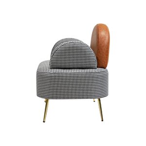 Petra Berjer, Siyah Kazayağı Desenli Taba Deri Sırt