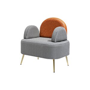 Petra Çay Seti Siyah Kazayağı/taba Deri (1 Adet Tekli̇ Berjer 1 Adet Puf)