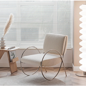 Scys-013 Orvia Modern Tekli Berjer Rahat Sandalye Oturma Odası Bench Metal Detaylı Tekli Koltuk