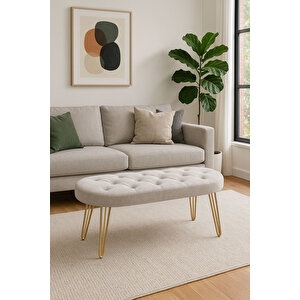 Louca Bench, Kırık Beyaz Gold