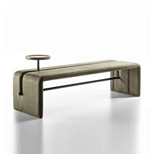 Scpf-103 Salesar Modern Bölme Ve Sehpa Detaylı Puf Bench Rahat Lobi Koltuğu