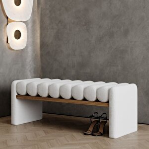 Scpf-118 Felo Modern Silindir Detaylı Puf Bench Yatak Ucu Oturma Bankı Lobi Koltuğu