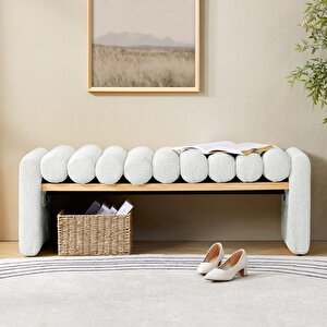 Scpf-118 Felo Modern Silindir Detaylı Puf Bench Yatak Ucu Oturma Bankı Lobi Koltuğu