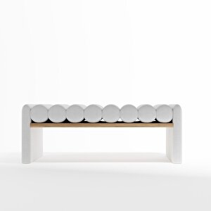 Scpf-118 Felo Modern Silindir Detaylı Puf Bench Yatak Ucu Oturma Bankı Lobi Koltuğu