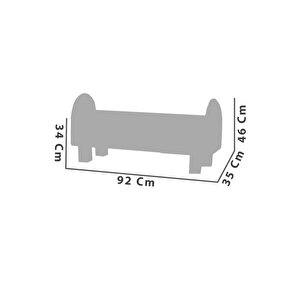 Lorenzo Sandıklı Puf/bench Kırık Beyaz-desenli Kumaş