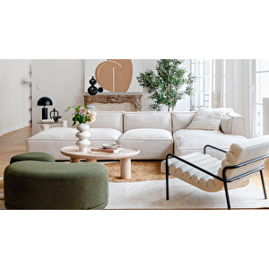 Scpf-102 Pares Modern Teddy Kumaş Puf Bench Dinlenme Yatağı Montajsız Oturak