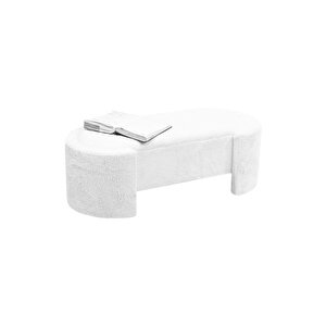 Pesaro Sandıklı Bench, Welsoft Kumaş Beyaz