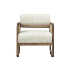 Alaves Hazeran Jüt Çay Seti Ceviz Ahşap,sütlü Kahve (1 Adet Tekli̇ Berjer 1 Adet Sehpa)