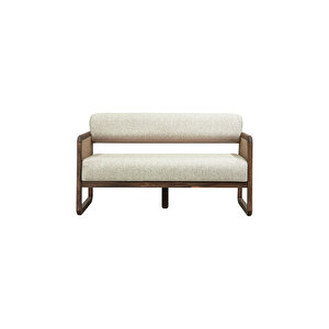 Alaves Hazeran Jüt Çay Seti Ceviz Ahşap,sütlü Kahve (1 Adet Iki̇li̇ Berjer 1 Adet Sehpa)