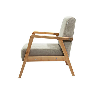 Pavia Çay Seti Natürel Ahşap, Sütlü Kahve (1 Adet Iki̇li̇ Berjer 1 Adet Tekli̇ Berjer 1 Adet Puf)