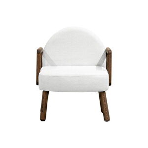 Tosca Bohem Çay Seti Ceviz Ahşap, Kırık Beyaz (1 Adet Iki̇li̇ Berjer 1 Adet Tekli̇ Berjer)