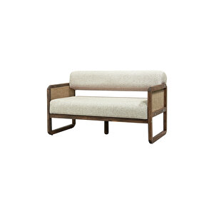 Alaves Hazeran Jüt Çay Seti Ceviz Ahşap,sütlü Kahve(1adet Ikili Berjer 1adet Tekli Berjer1adetsehpa)