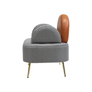 Petra Çay Seti Siyah Kazayağı/taba Deri (2 Adet Tekli̇ Berjer 1 Adet Iki̇li̇ Berjer)