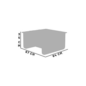 Alaves Hazeran Jüt Sehpa Ceviz Ahşap