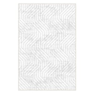 Minimalizmin Dinamiği Gri Ve Beyazın Dansı Yıkanabilir Kaymaz Halı