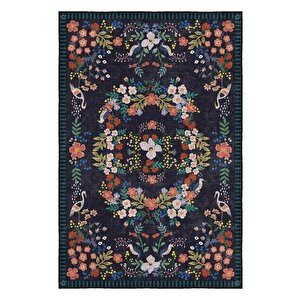 Her Adımda Bir Çiçek Her Desende Bir Kuş Sanatsal Kaymaz Taban Halı