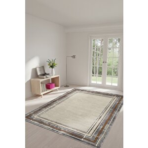 Modern Mimarlığın Zemindeki Yansıması Mermer Dokulu Çerçeveli Kaymaz Taban Halı