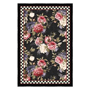 Her Adımda Bir Bahar Renkli Çiçeklerle Bezenmiş Kaymaz Taban Halı