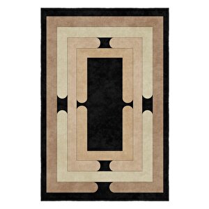 Stil Sahibi Mekanlara Yıkanabilir Kaymaz Geometrik Halı