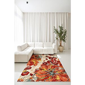 Renklerin Dansı Modern Mekânlara Çiçekli Halı Dokunuşu Kayman Taban Halı
