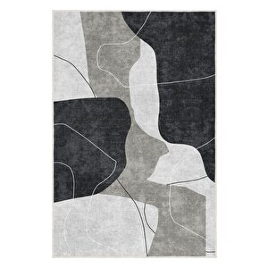 Minimalist Mekânlara Derinlik Katın Siyahın Sessizliği, Beyazın Işıltısı: Soyut Desenli Kaymaz Taban Halı