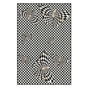 Desenlerin İçinde Kaybolan Güzellik: Optik İllüzyon Halısı Kaymaz Taban