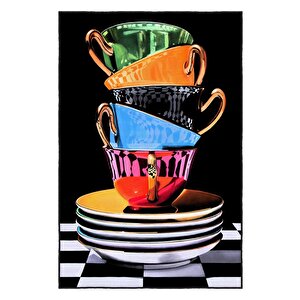 Mutfakta Sanat Var: Renkli Tabaklarla Tasarlanmış Kaymaz Taban Hal