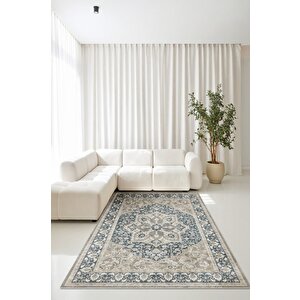 Dekoratif Klasik Özel Tasarımlı Doğal Işığın Kucakladığı Halı - Kaymaz Taban 160x250 cm