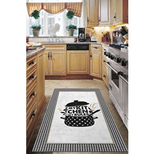 Mutfağın Patronu Belli: ‘my Kitchen My Rules’ Halısı - Kaymaz Taban 100x150 cm