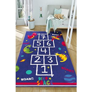Minik Adımlarla Galaksiye: Eğlenceli Ve Öğretici Kaymaz Taban Halı 180x280 cm