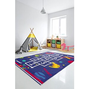 Minik Adımlarla Galaksiye: Eğlenceli Ve Öğretici Kaymaz Taban Halı 180x280 cm