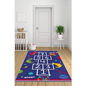Minik Adımlarla Galaksiye: Eğlenceli Ve Öğretici Kaymaz Taban Halı 180x280 cm