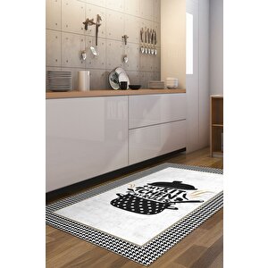 Mutfağın Patronu Belli: ‘my Kitchen My Rules’ Halısı - Kaymaz Taban 80x300 cm