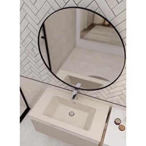 Zenith 80 Etajerli Beyaz Granit Banyo Lavabosu 80x45
