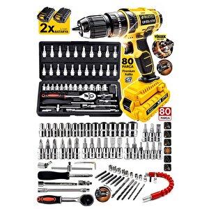 Premium 70 Parça Mini Lokma Takımı Otomatik Cırcırlı 1/4" Yüksek Toks  Turbo Matkap Vidalama Takım