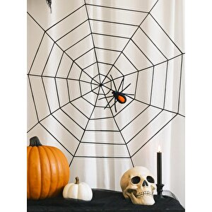 Cadılar Bayramı Dekoratif örümcek Ağı Halloween Parti Dekorasyonu Siyah 1 M