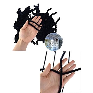 Cadılar Bayramı Dekoratif örümcek Ağı Halloween Parti Dekorasyonu Siyah 1 M