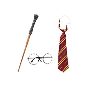 Harry Potter Asa Gözlük Kravat Kostüm Seti Cadılar Bayramı Parti aksesuarı