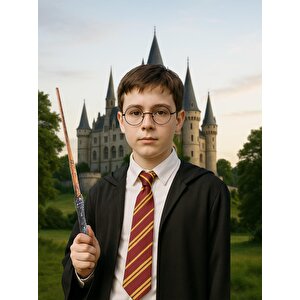 Harry Potter Asa Gözlük Kravat Kostüm Seti Cadılar Bayramı Parti aksesuarı