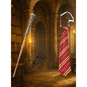 Harry Potter Asa Gözlük Kravat Kostüm Seti Cadılar Bayramı Parti aksesuarı