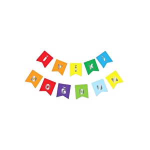 İyi Ki Doğdun Yazı Doğum Günü Banner Renkli Gümüş