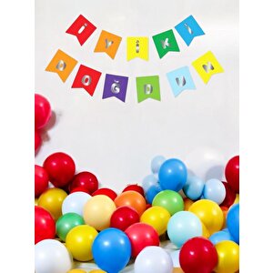 İyi Ki Doğdun Yazı Doğum Günü Banner Renkli Gümüş