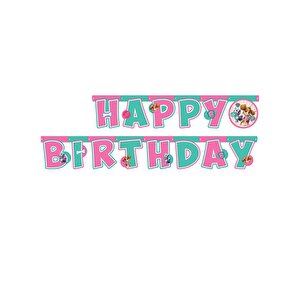 Paw Patrol Sky Temalı Happy Birthday Yazı Banner Doğum Günü Parti Süsü