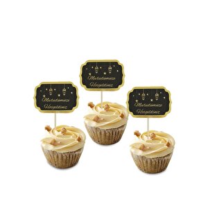 Mevlüdümüze Hoşgeldiniz Kürdan Pasta Süsü Cupcake Kürdanı 10'lu