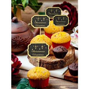 Mevlüdümüze Hoşgeldiniz Kürdan Pasta Süsü Cupcake Kürdanı 10'lu
