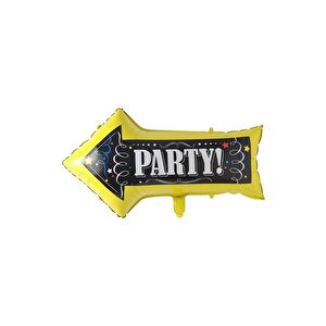 Party Yazılı Folyo Balon Ok Şeklinde parti Balonu 85 Cm