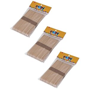 Ahşap Natural Çubuk 50 Li 4612 3 Lü Set