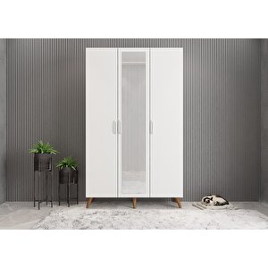 Life 3 Kapaklı Portmanto Ceviz&beyaz 120cm 120 cm